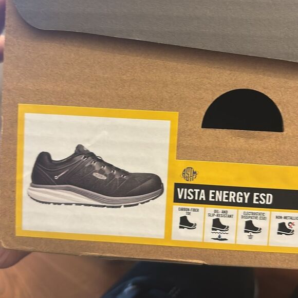Keen Vapor Black Work Vista Energy ESD Safety Slip Resistant Shoe Size 9.5 Wide main image 10